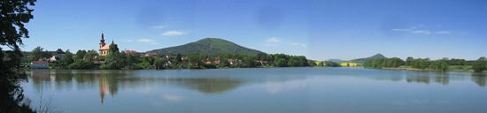 Blick über den Holanský rybník